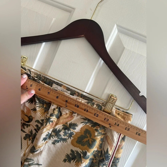 CHINO by Anthropologie Birds of Paradise Pants Size 28 Tuxedo Stripe Neutral - Picture 9 of 14